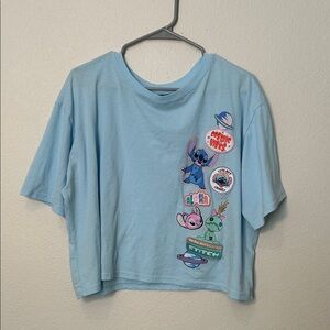 Disney Light Blue Stitch Graphic Tee